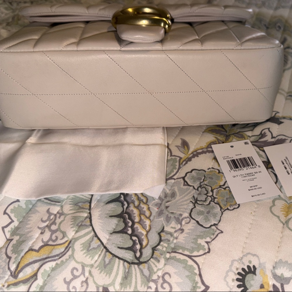 Coach Quilted Tabby 26 in Chalk with Brass hardware - Picture 8 of 14